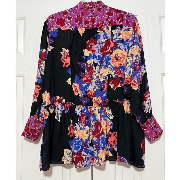 Free People Brunch a Bunch Floral Tunic/Blouse S - Picture 2 of 6